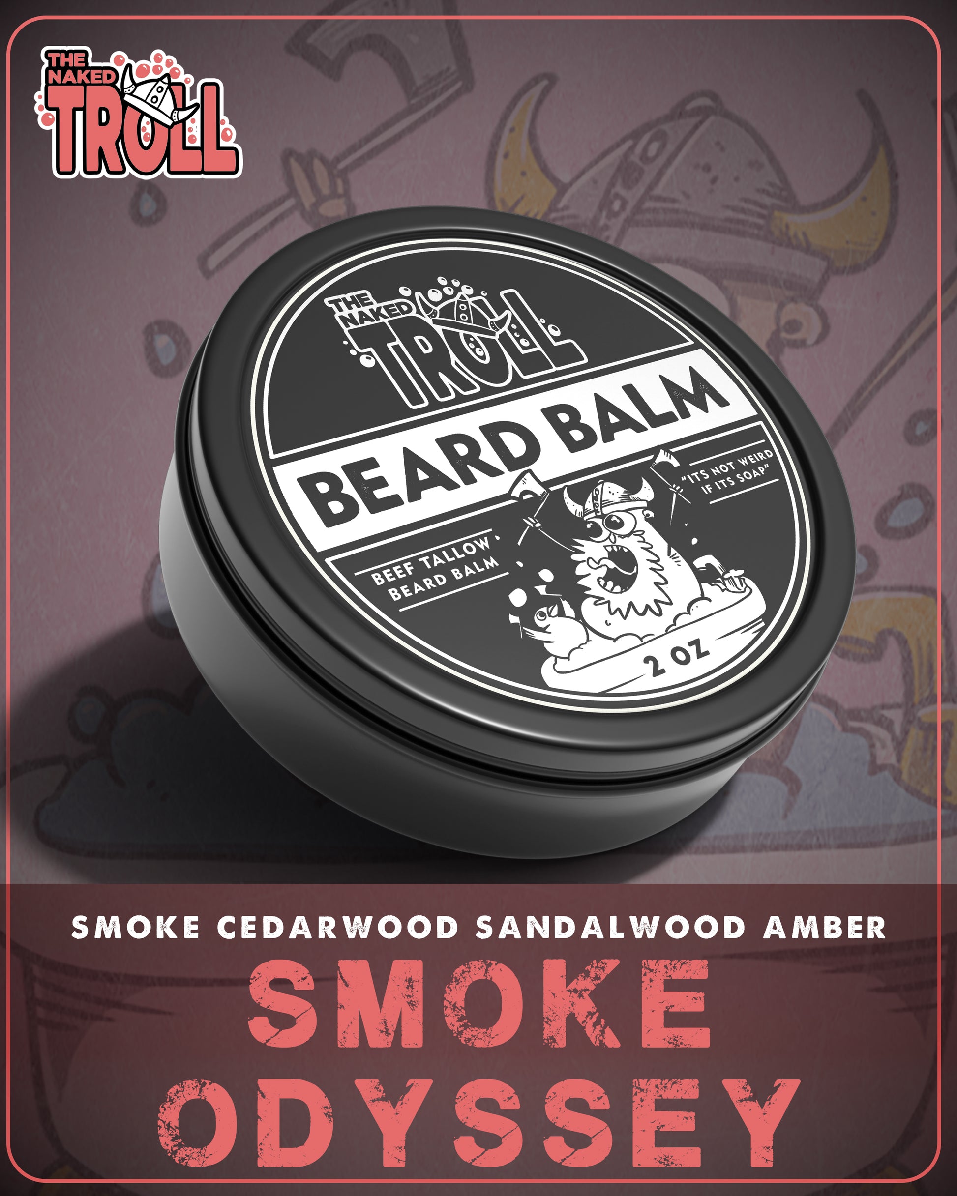 Tallow Beard Balm- Smoke Odyssey