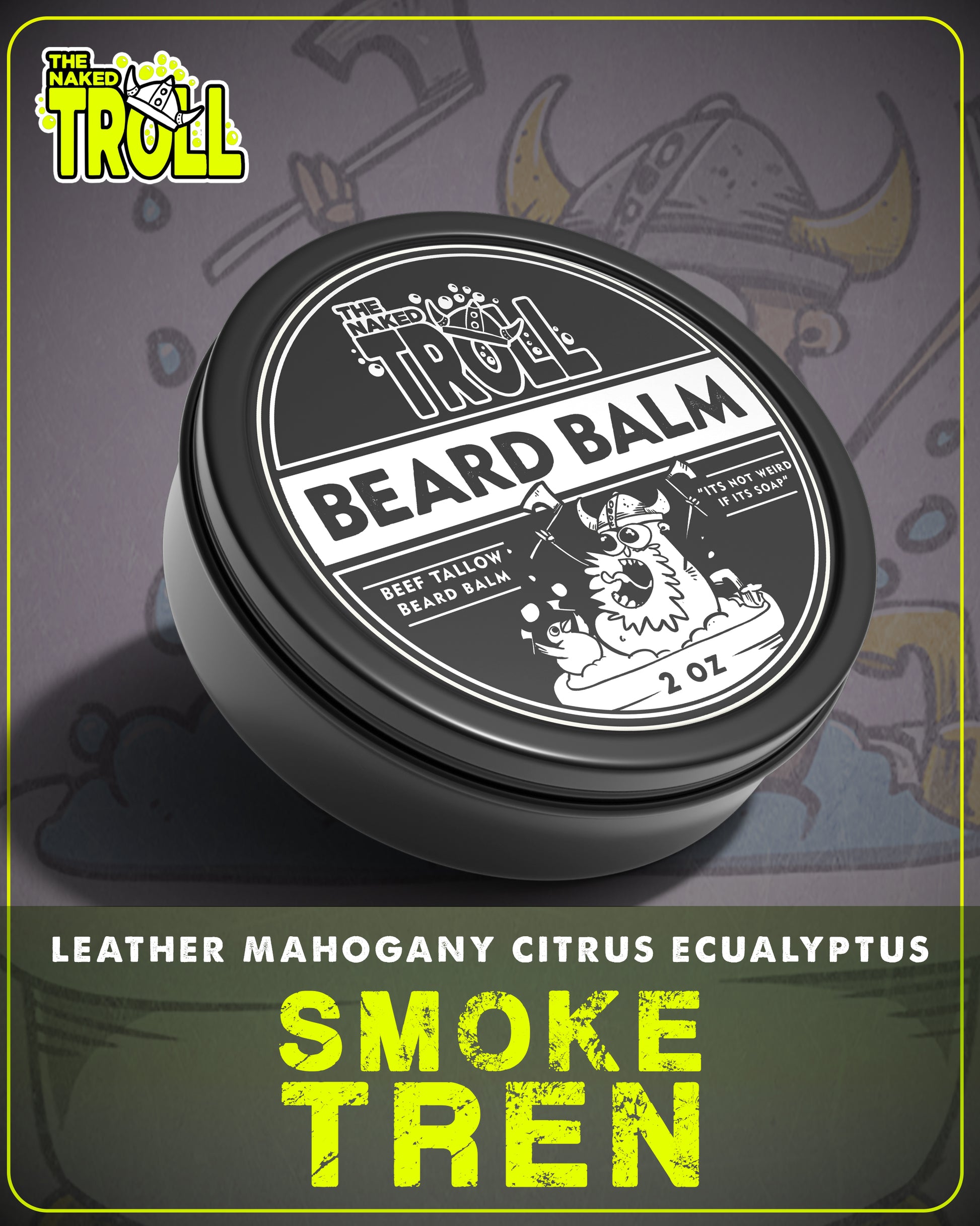 Tallow Beard Balm- Smoke Tren