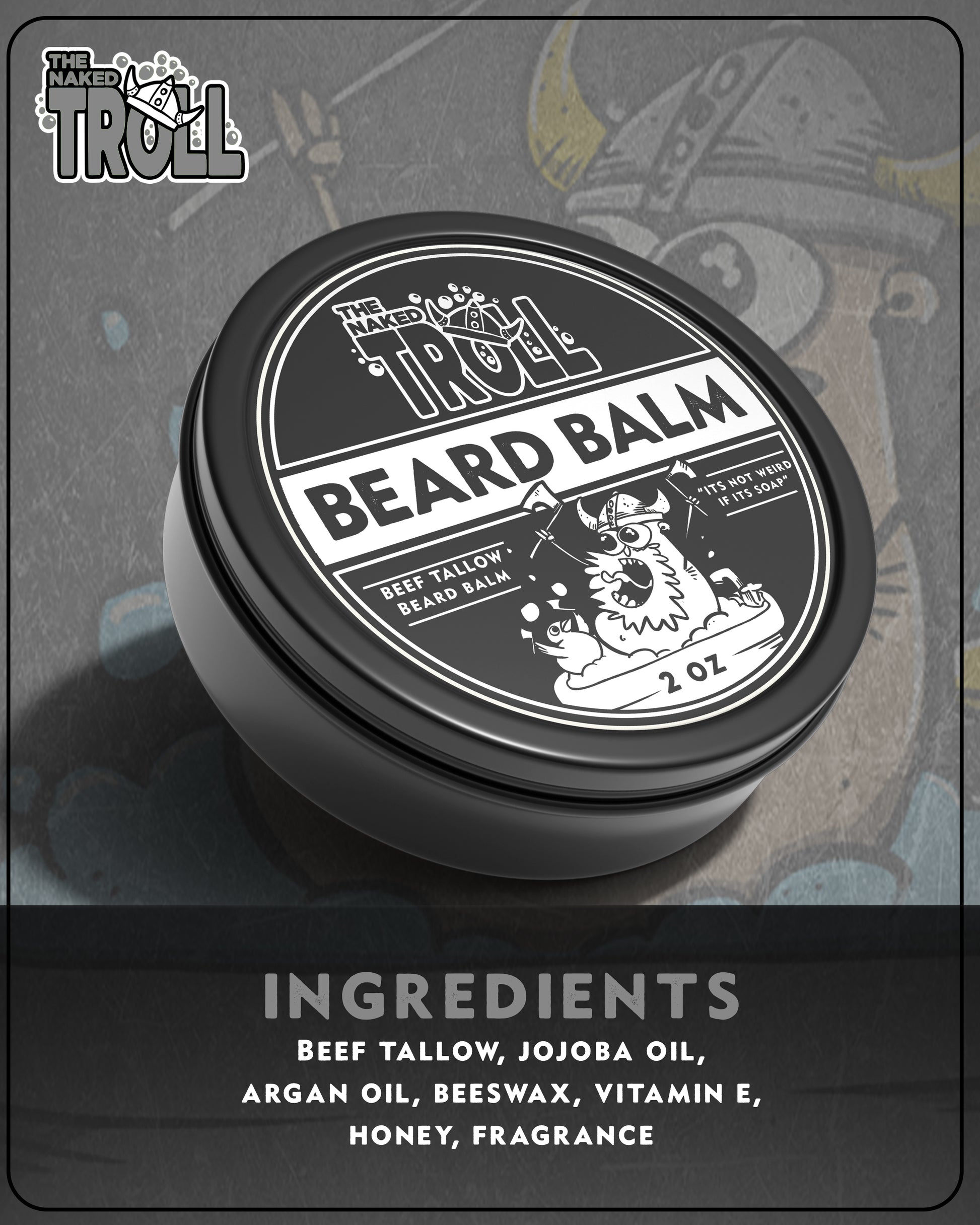 Tallow Beard Balm- Black Death