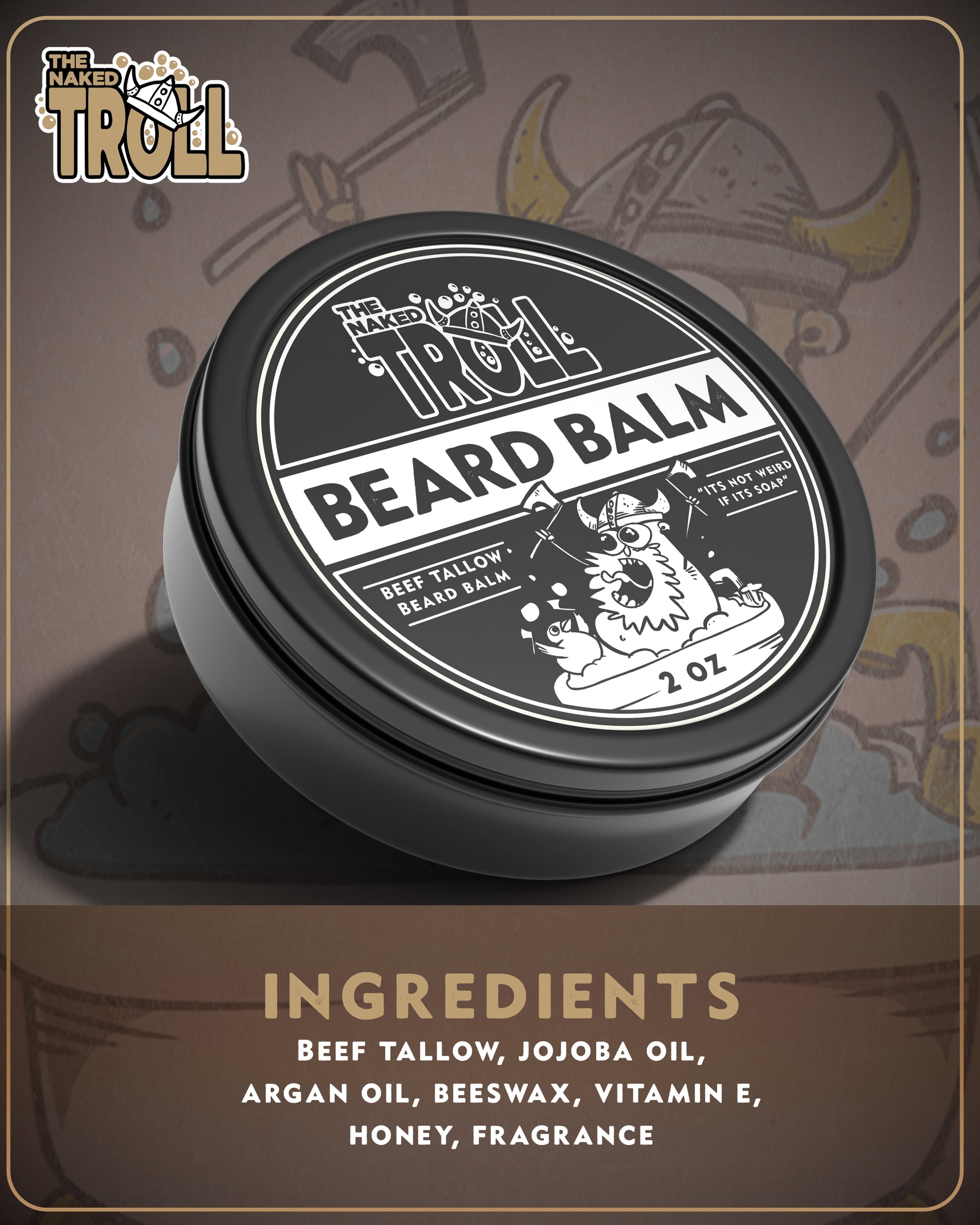Tallow Beard Balm- Cafe Con Leche