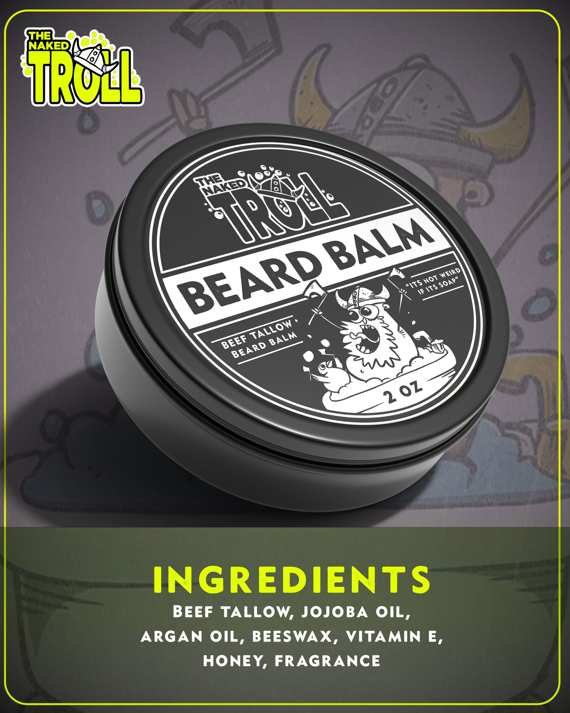 Tallow Beard Balm- Smoke Tren