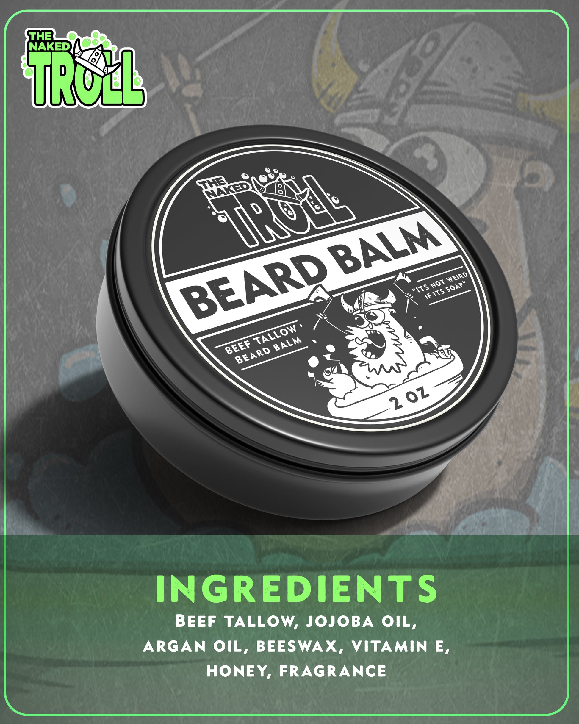 Tallow Beard Balm- Mint Choco Troll