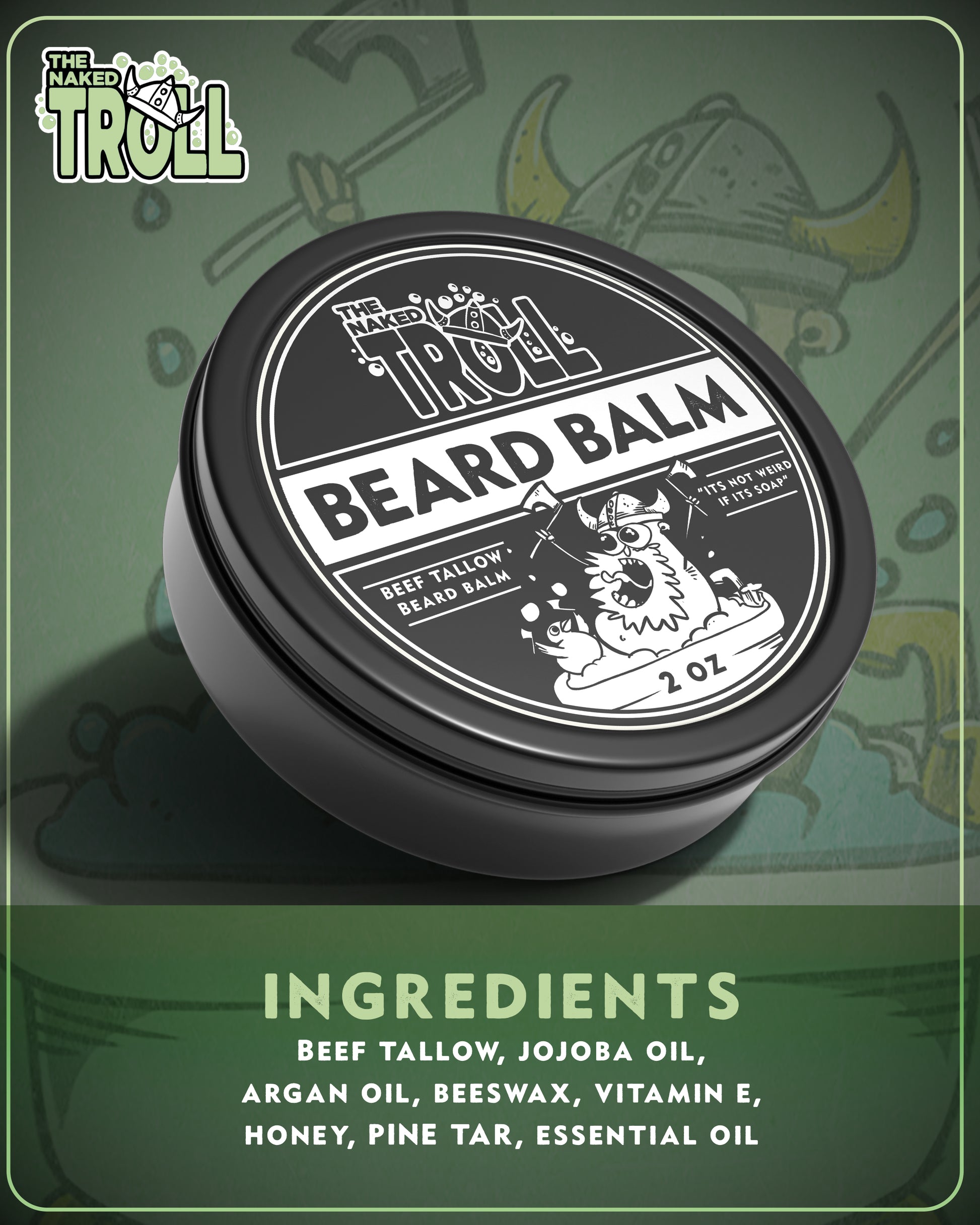 Tallow Beard Balm- Troll