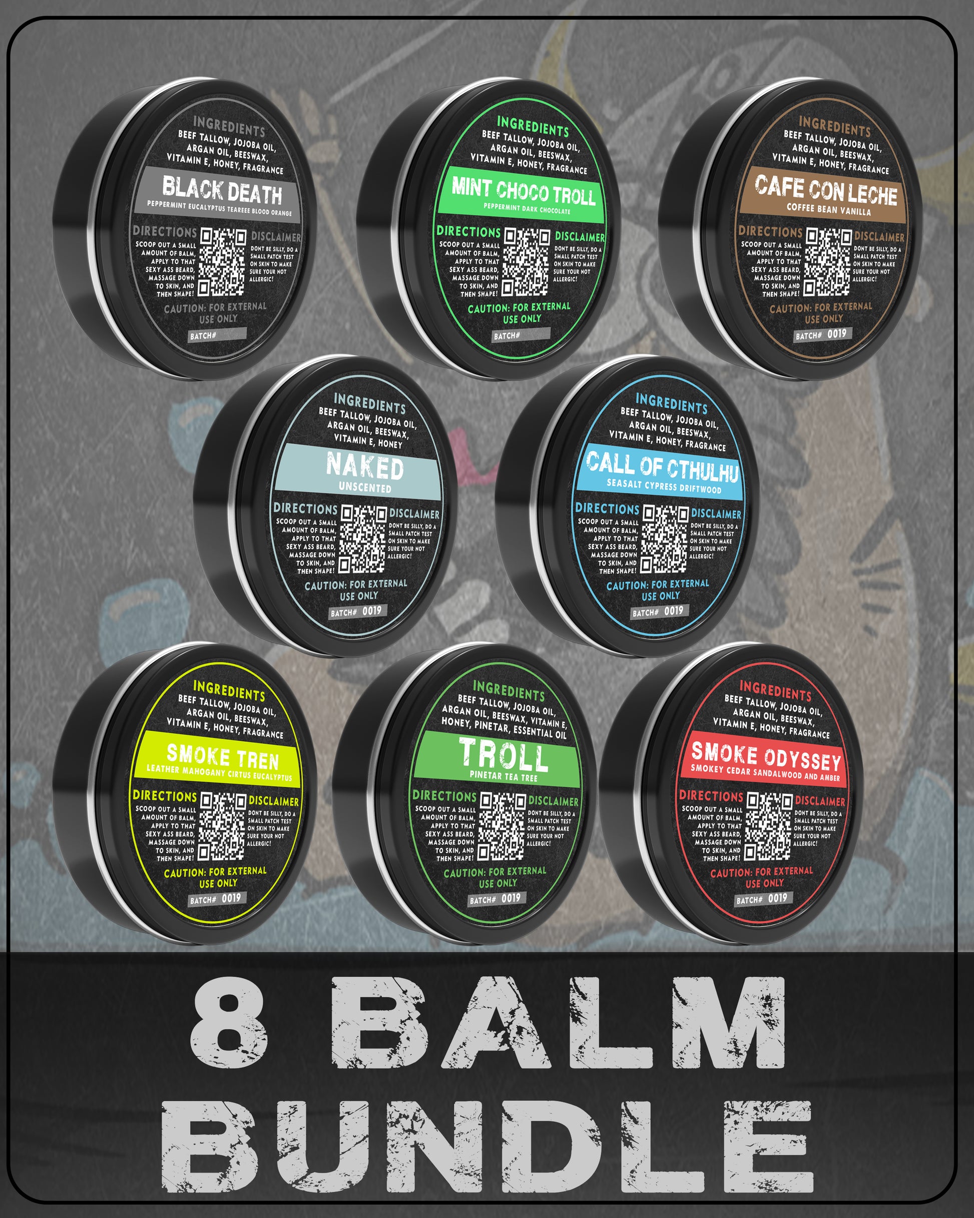 8 Beard Balm Bundle