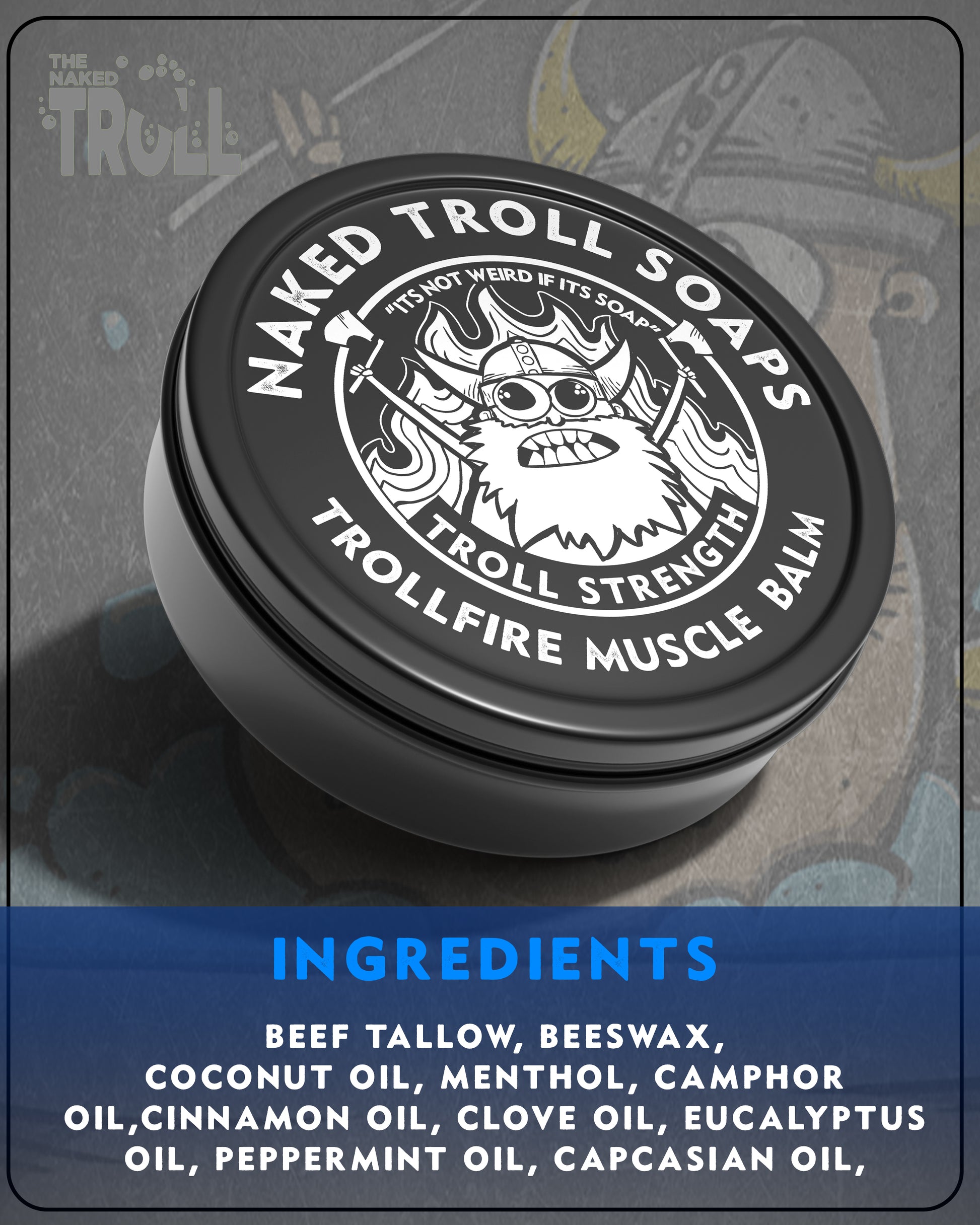 Tallow Muscle Balm- Trollfire