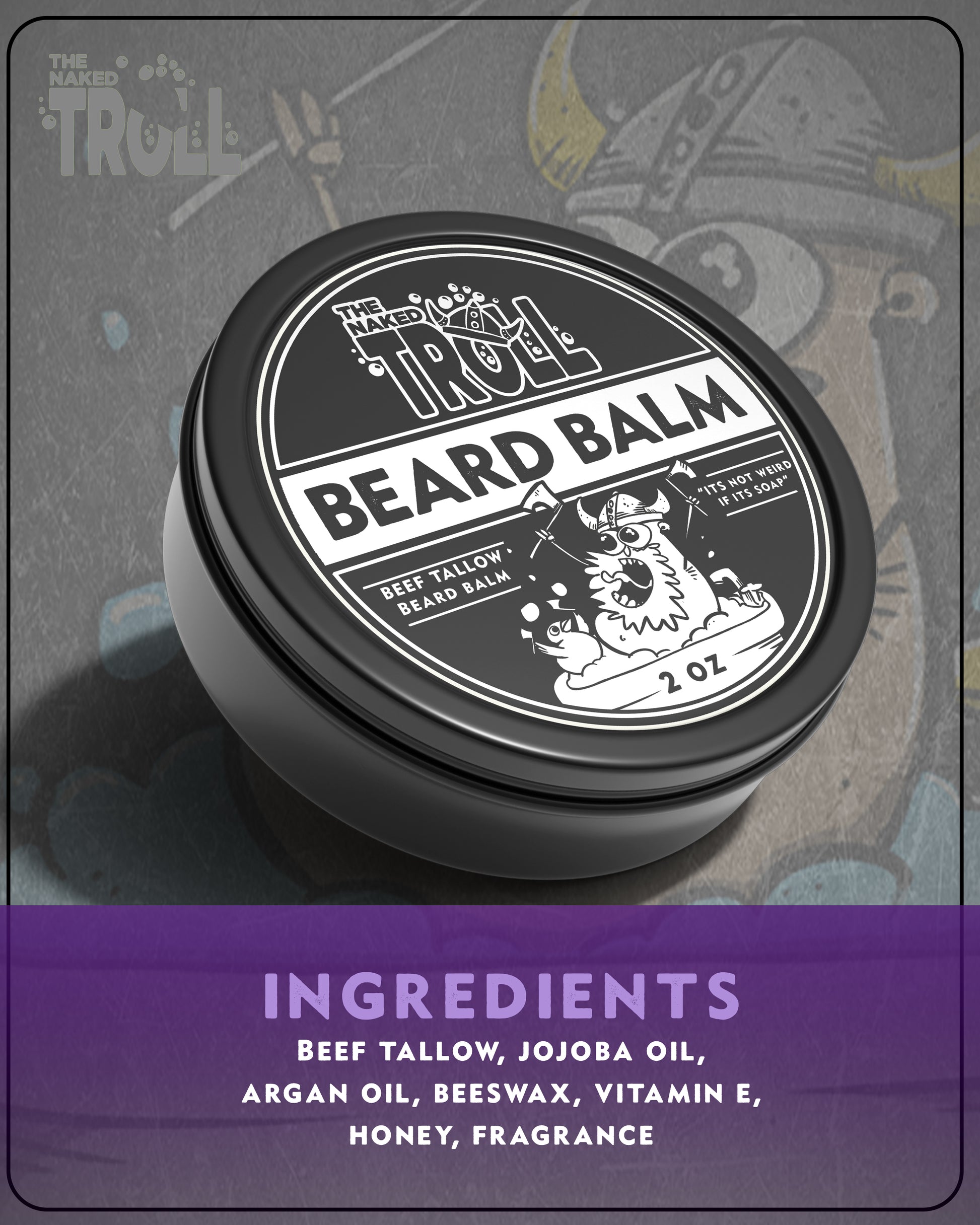 Tallow Beard Balm- warlock